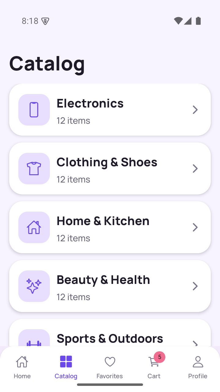 Kept product catalog